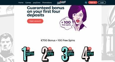 €700 Welcome Package at Casinopop