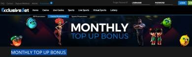 €250 Bonus Cashback at Exclusivebet