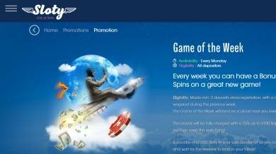 Sloty $100 Bonus on Game of the Week