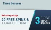 Three Welcome Bonuses up to €300 from Euroslots