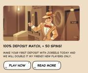 Joreels 100% Welcome Bonus